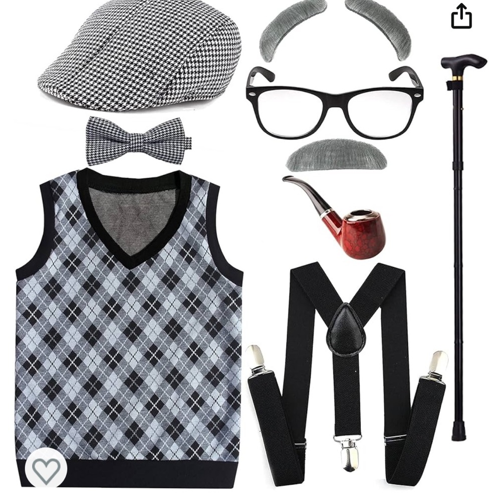 Halloween Costume - 100 Year Old Man - Excellent Condition
